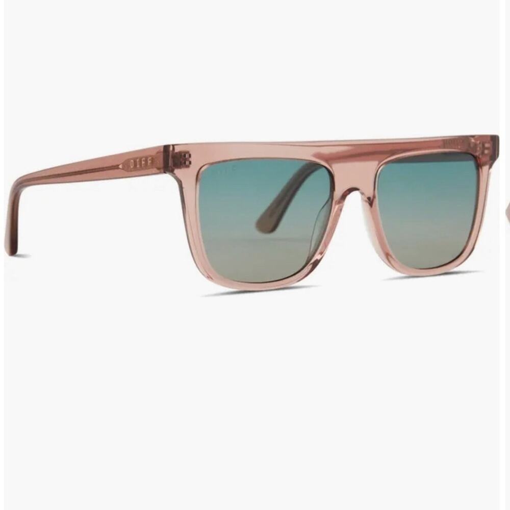 Diff Stevie 55mm Gradient Flat Top Sunglasses Caf… - image 1